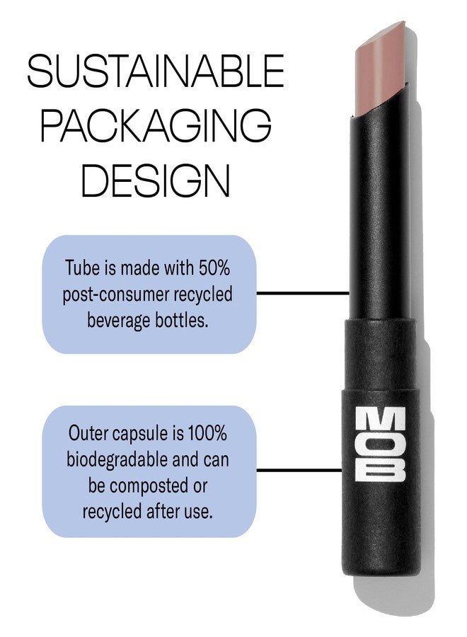 MOB Beauty Soft Matte Lipstick M102 – Mauve Greige | Weightless, One-Swipe Color Infused with Skincare | Vegan, Silicone-Free, Cruelty-Free Formula in a Biodegradable Capsule - Image 4